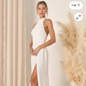 Medium Lulus halter neck bridal dress